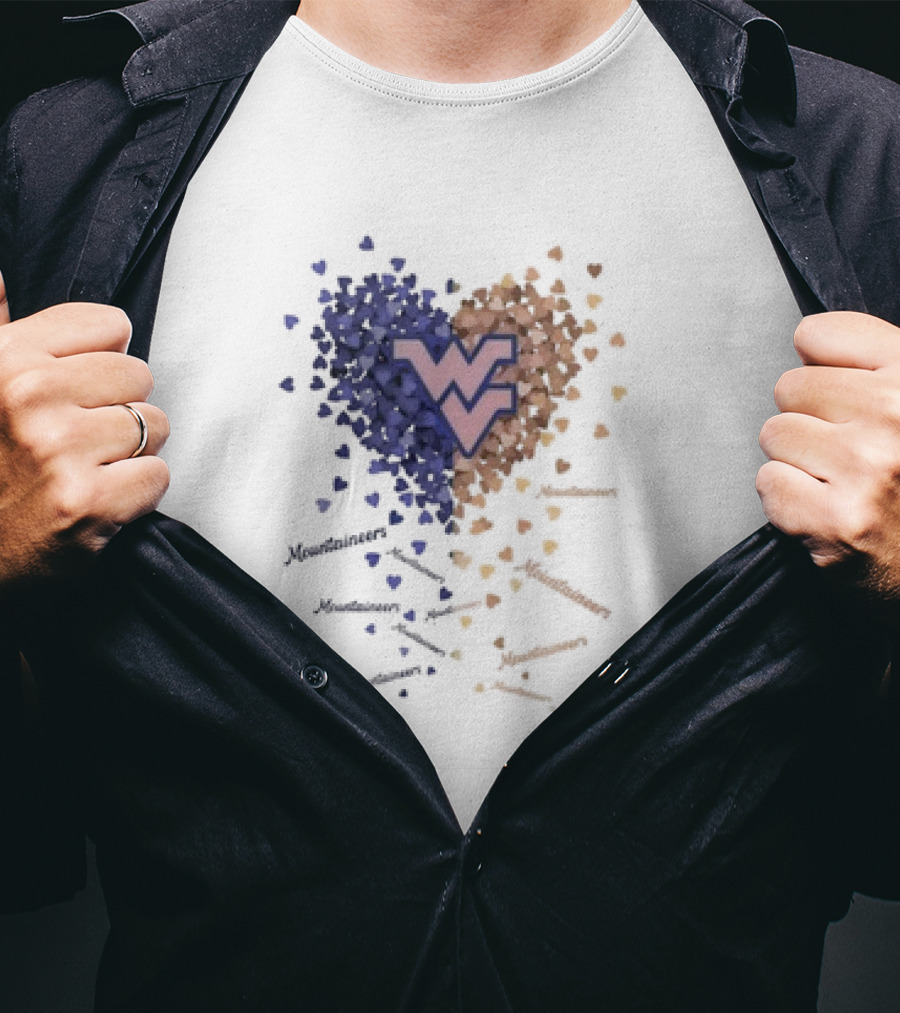 West Virginia Mountaineers Heart Logo Enthusiast T-Shirt