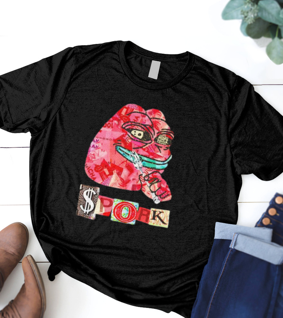 Colombo Spork Pepe Meme Collage Smoking T-Shirt