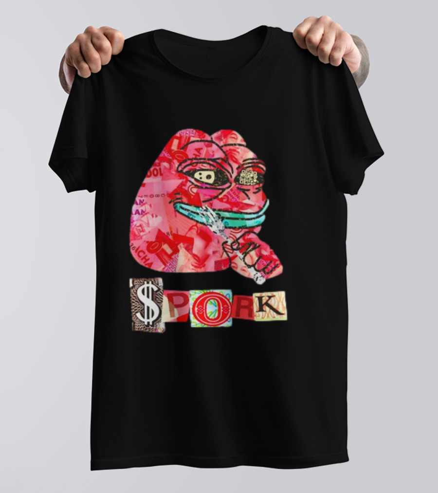 Colombo Spork Pepe Meme Collage Smoking T-Shirt