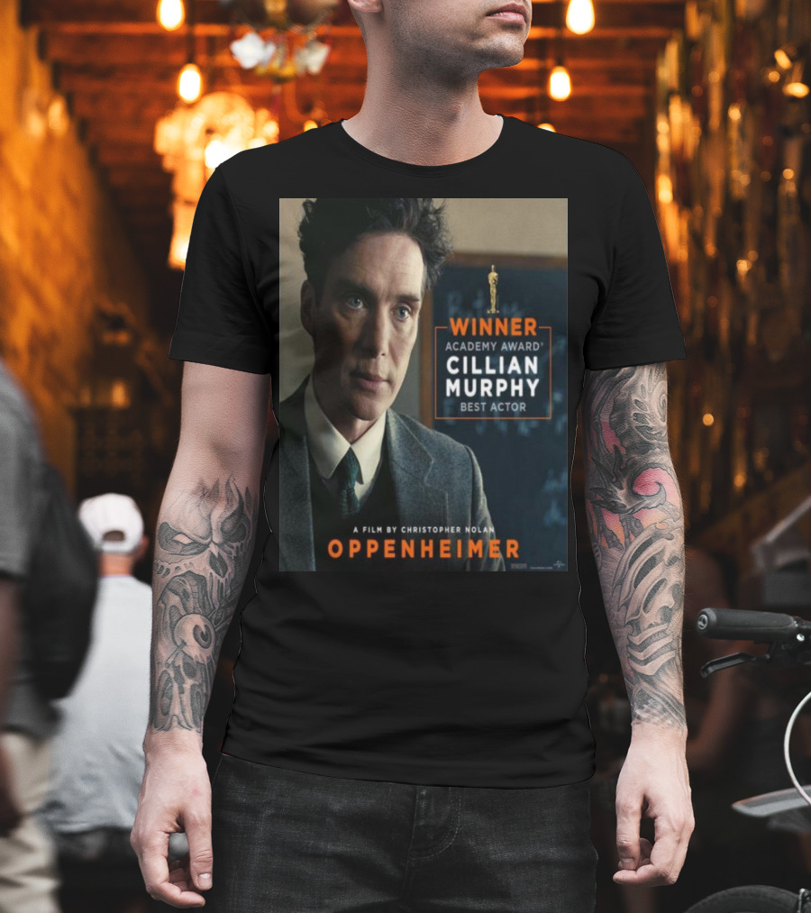 Winner Academy Award Cillian Murphy Best Actor Oppenheimer Film By Christopher Nolan T-Shirt