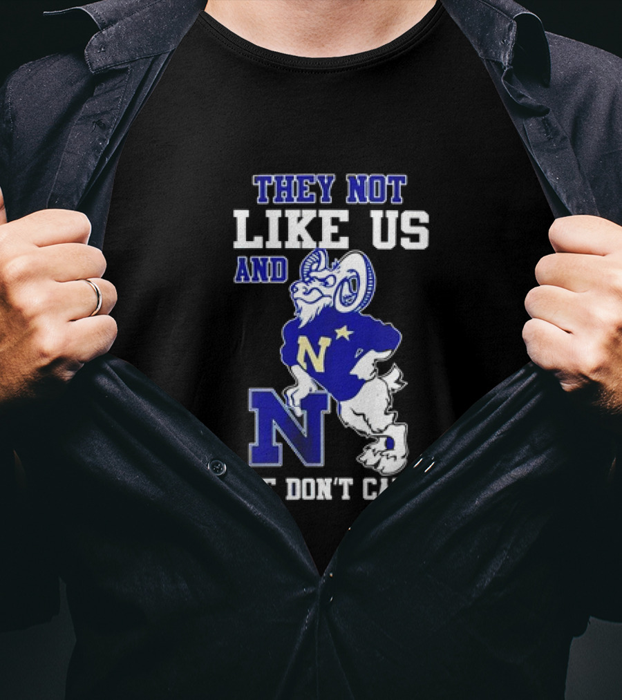 Navy Midshipmen They Not Like Us Goat We Don’t Care T-Shirt