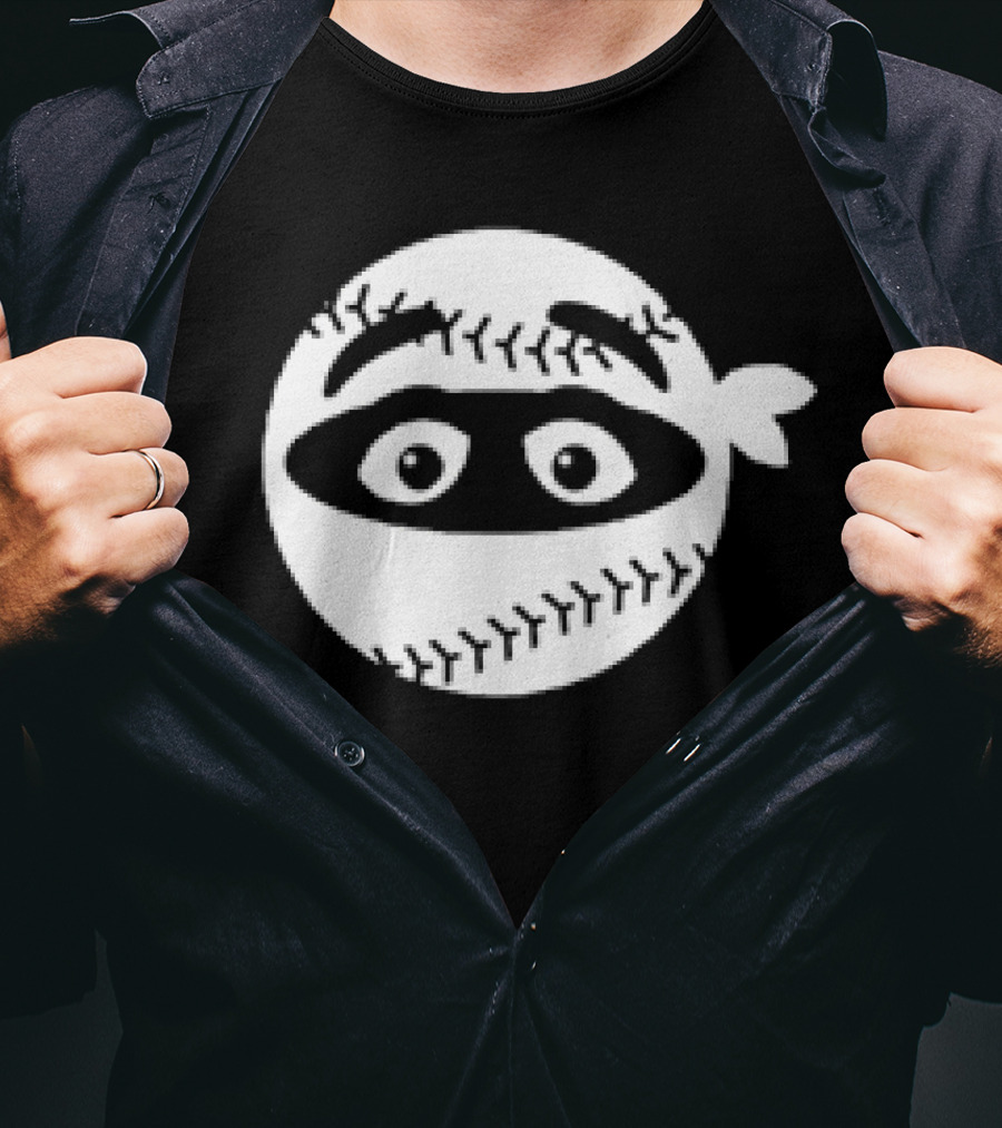 New York Mets Baseball Pitching Ninja Grimace T-Shirt