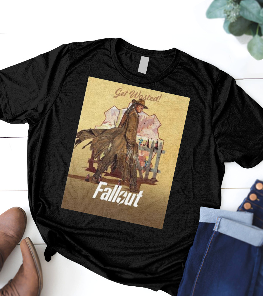 Get Wasted Fallout Series Western Theme Premieres April 12 On Prime Video T-Shirt