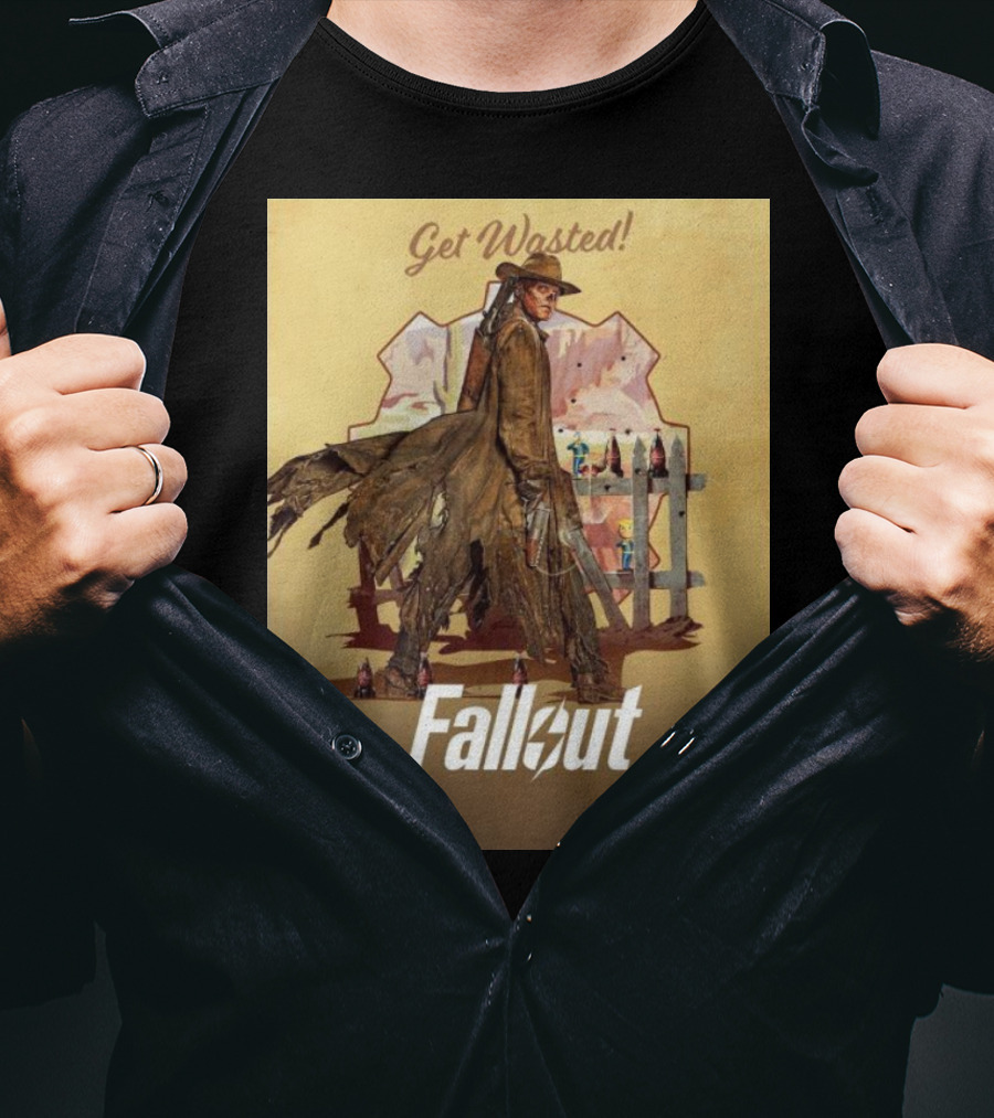 Get Wasted Fallout Series Western Theme Premieres April 12 On Prime Video T-Shirt