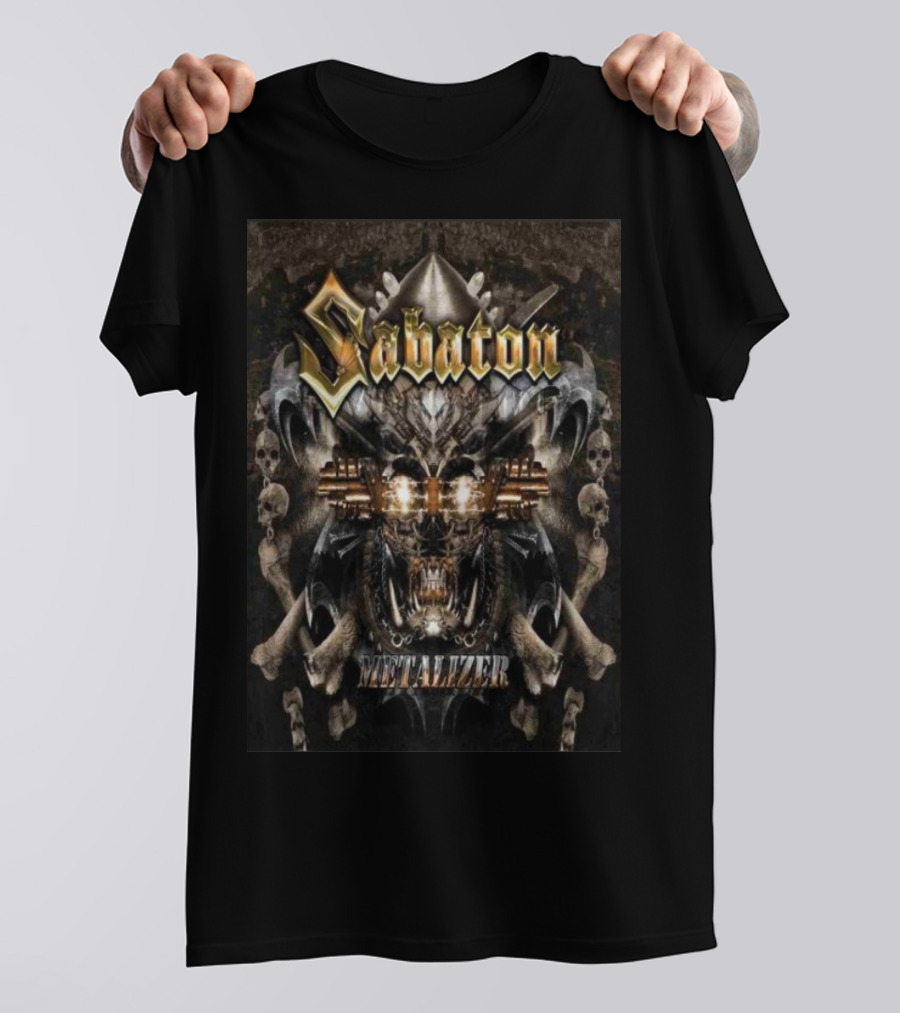 Sabaton Metalizer Third Album Skull And Bones T-Shirt