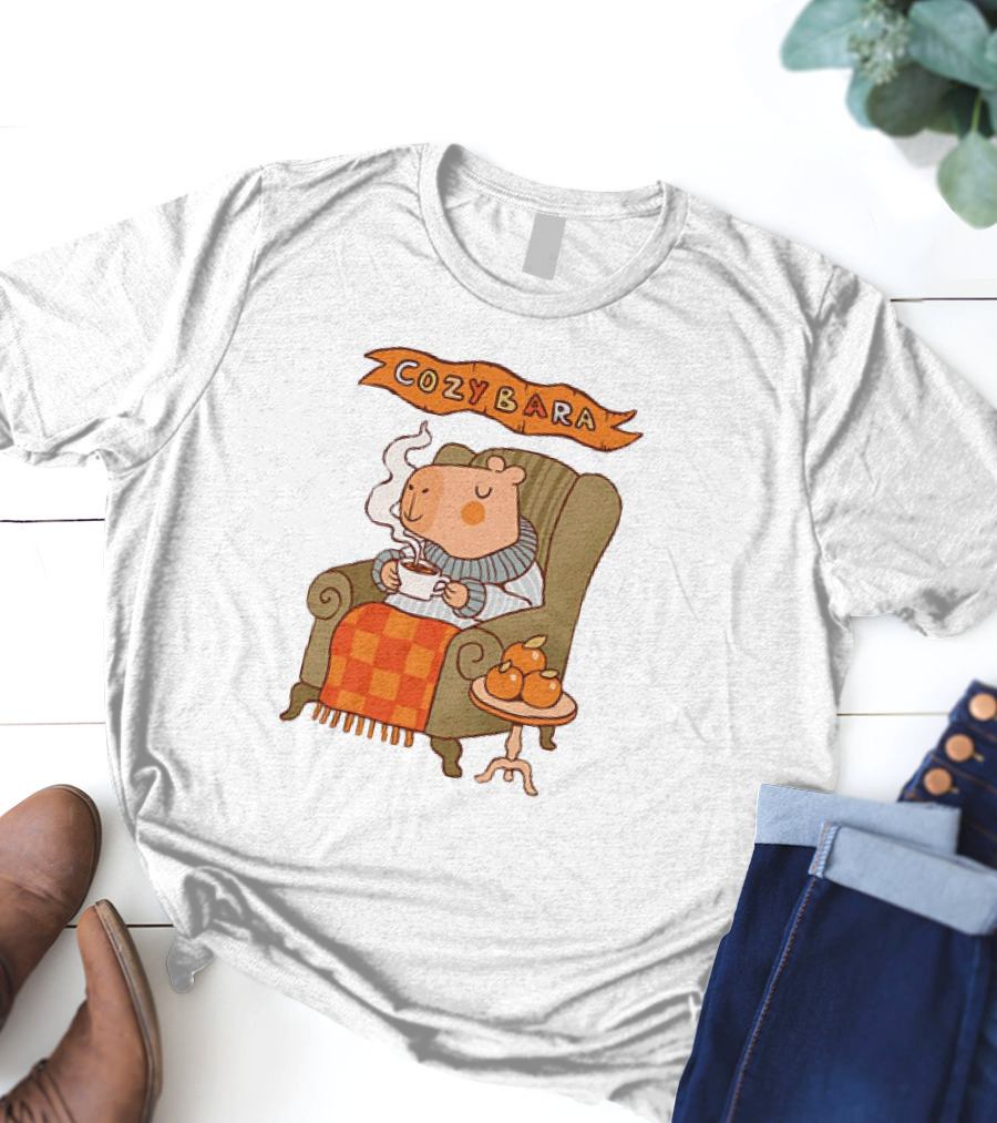 Cozybara Capybara Meme Cute T-Shirt