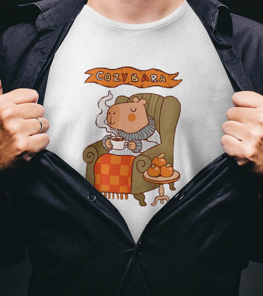 Cozybara Capybara Meme Cute T-Shirt