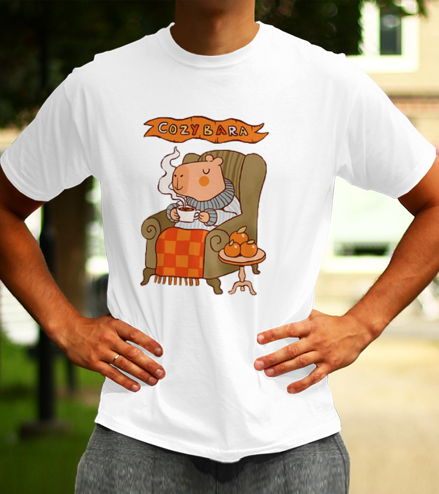 Cozybara Capybara Meme Cute T-Shirt