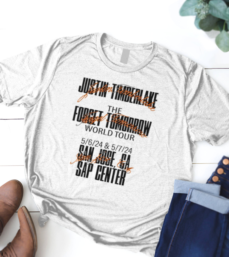 Justin Timberlake San Jose SAP Center Forget Tomorrow World Tour T-Shirt