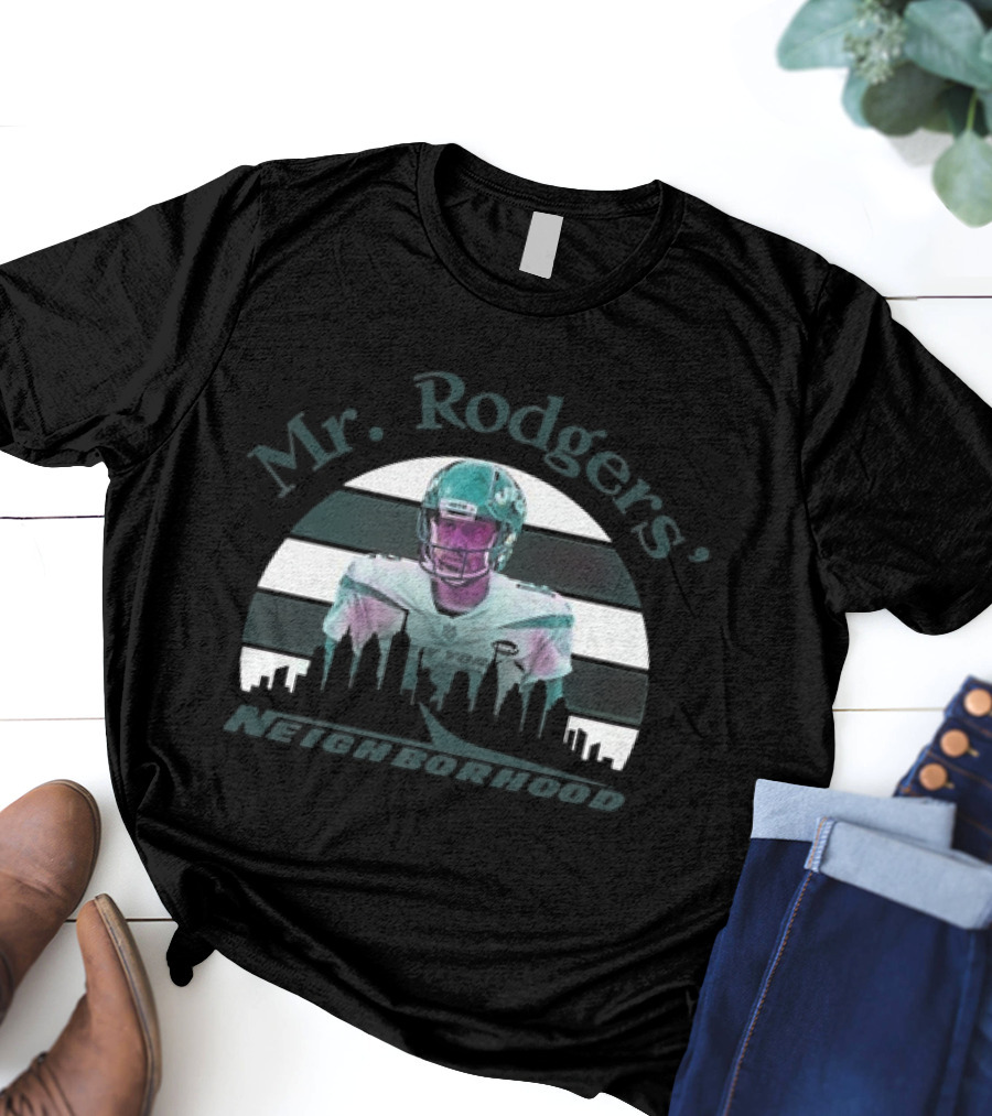 Mr. Rodgers' Neighborhood Aaron Rodgers New York Jets Football T-Shirt