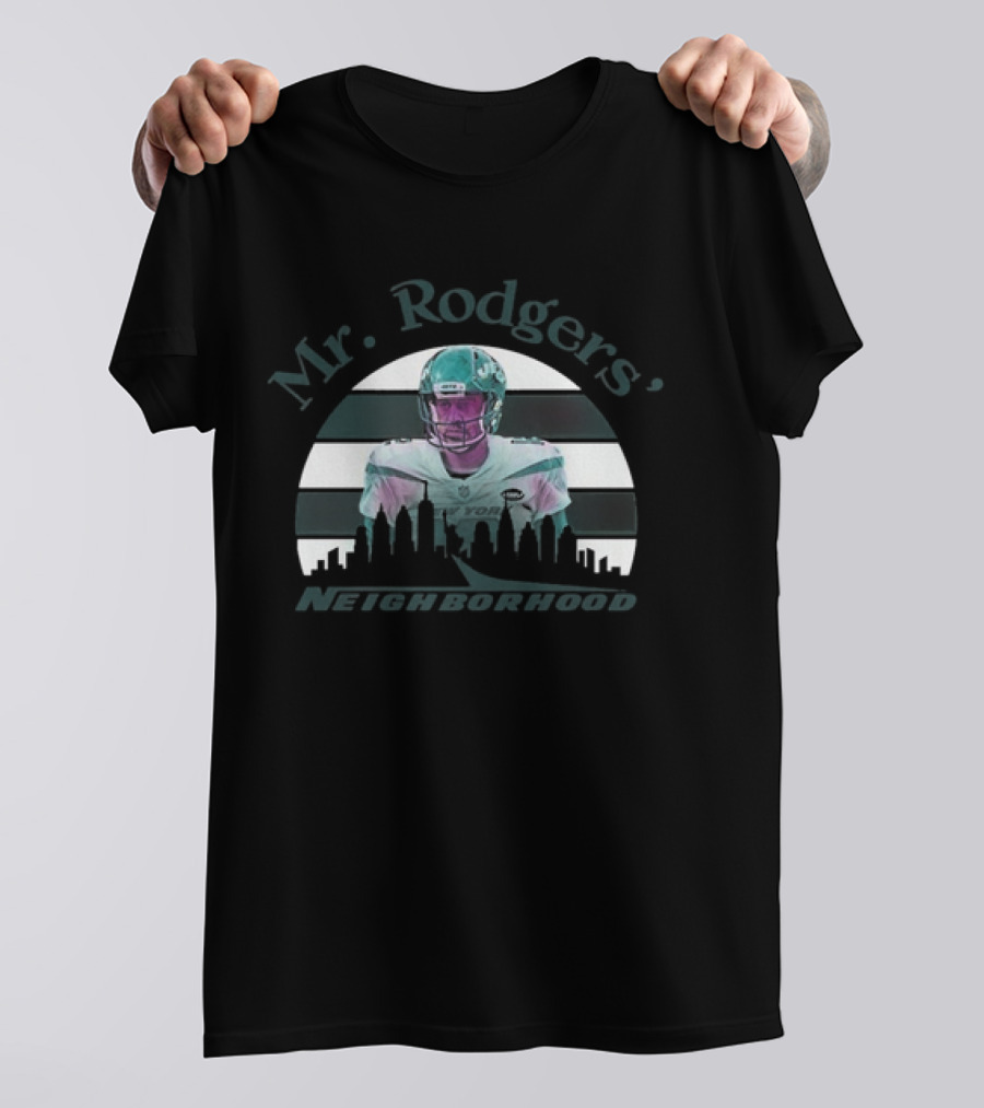 Mr. Rodgers' Neighborhood Aaron Rodgers New York Jets Football T-Shirt