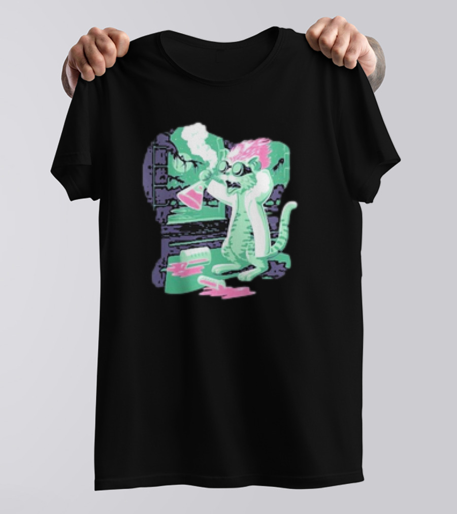 Kyle’s Corner Feline Weird Oct 24-27 Live Oak FL Mad Scientist Cat Lab T-Shirt