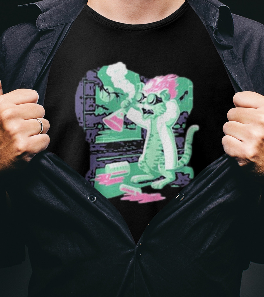 Kyle’s Corner Feline Weird Oct 24-27 Live Oak FL Mad Scientist Cat Lab T-Shirt