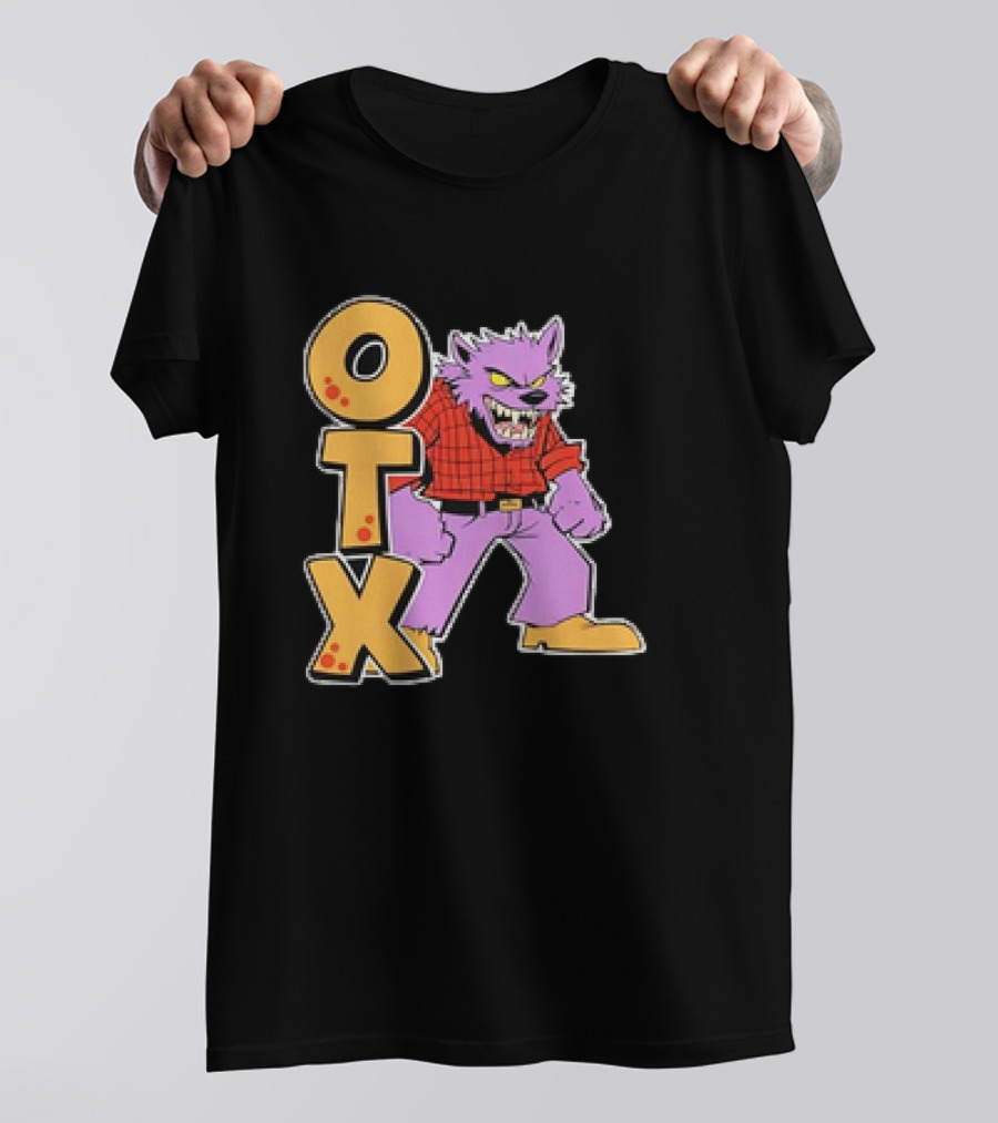 Otx Purple Werewolf In Plaid T-Shirt