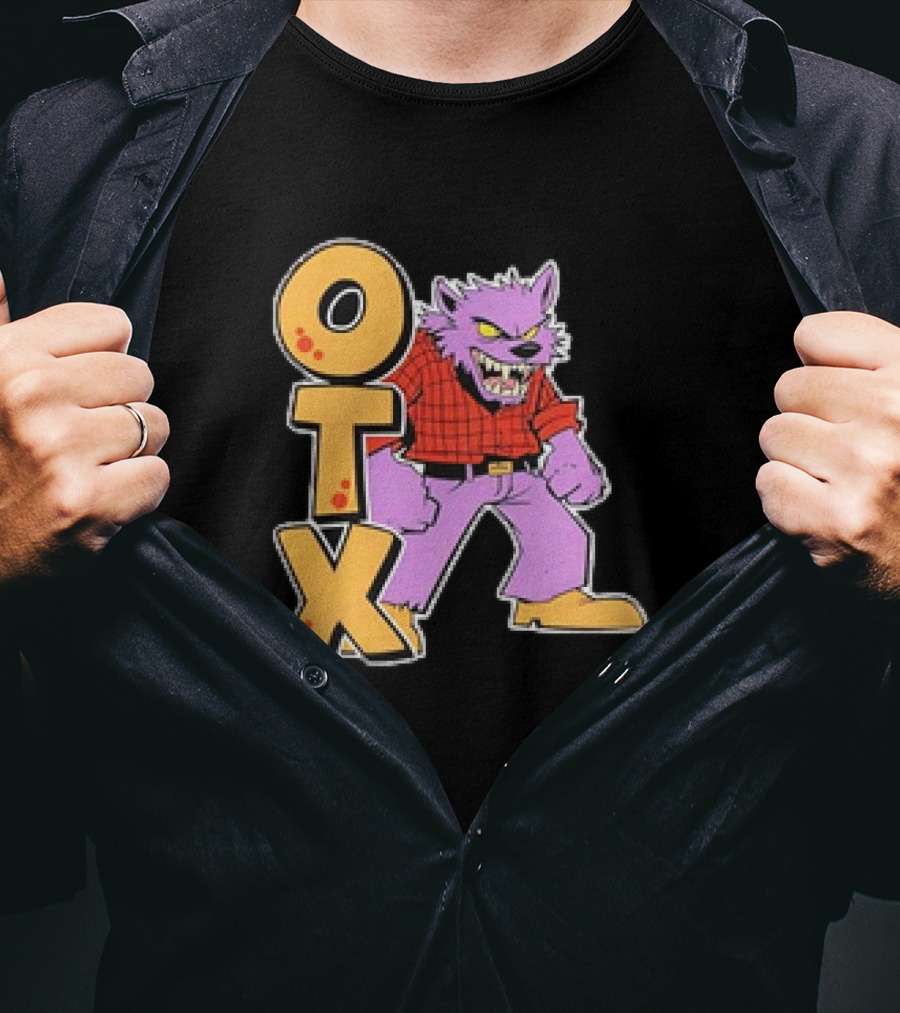 Otx Purple Werewolf In Plaid T-Shirt