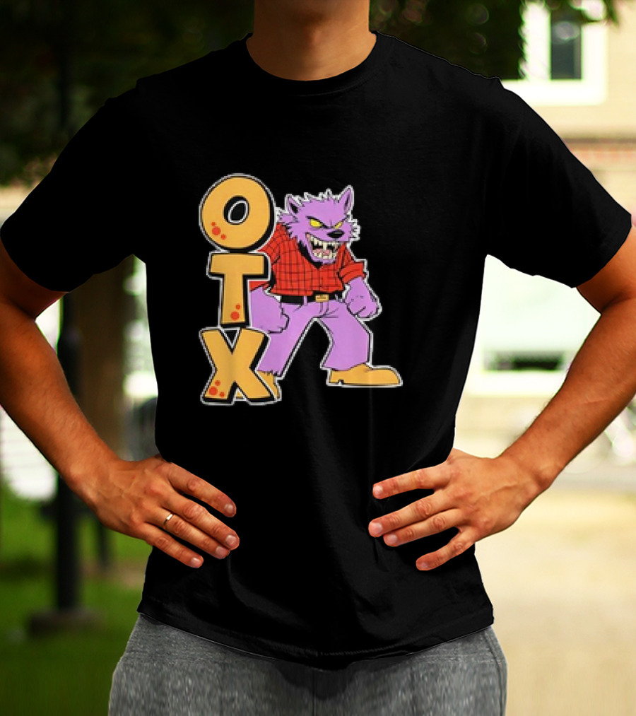 Otx Purple Werewolf In Plaid T-Shirt
