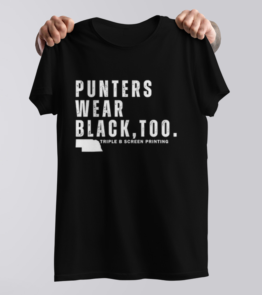 Punters Wear Black Too Triple B Screen Printing T-Shirt