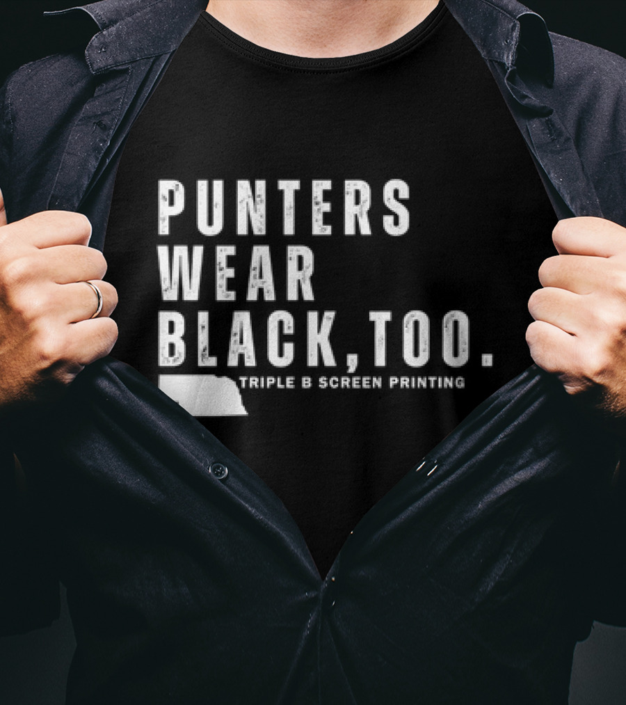 Punters Wear Black Too Triple B Screen Printing T-Shirt