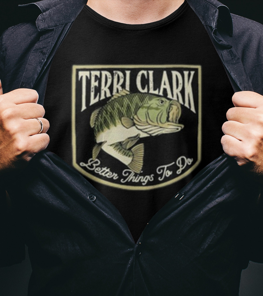 Terri Clark Better Things To Do Fish Badge T-Shirt