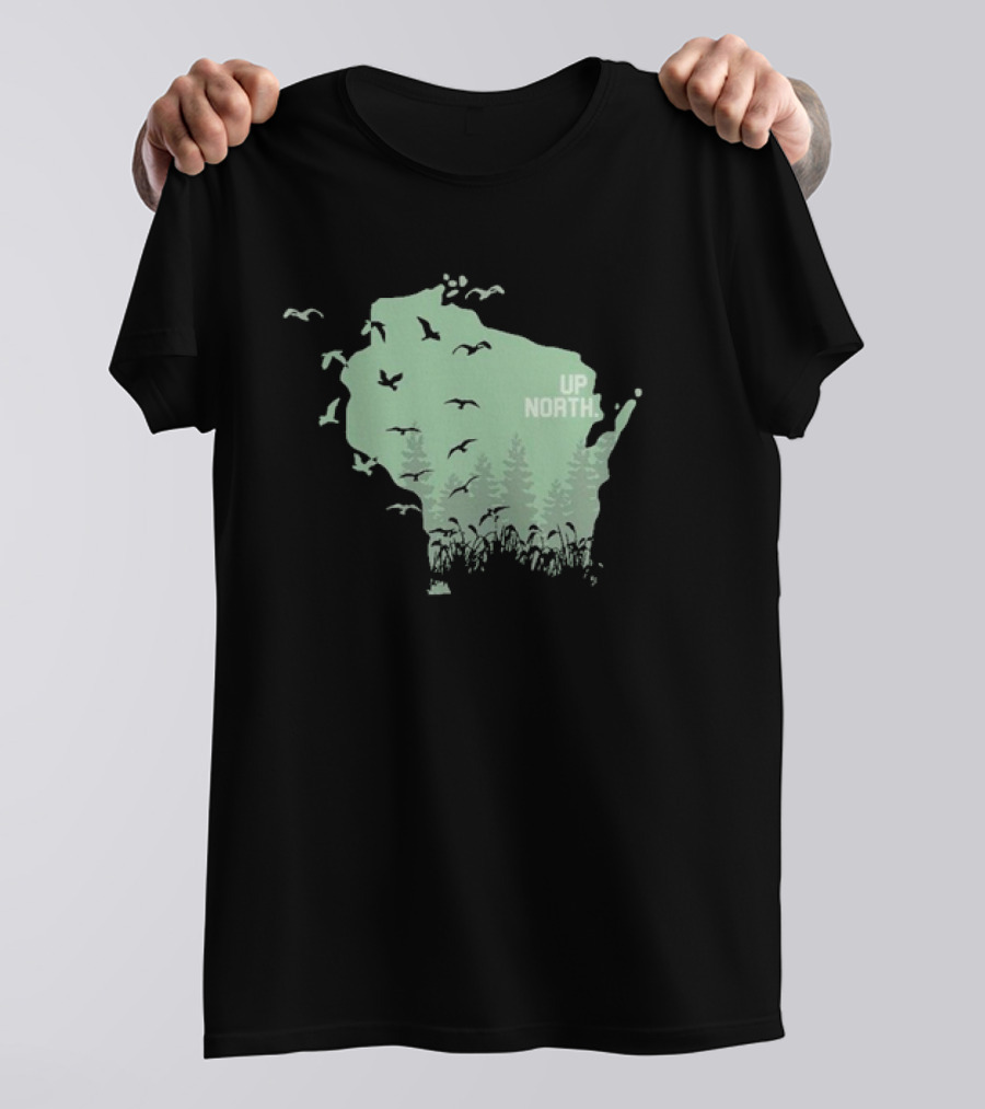 Wisconsin Up North Birds And Trees T-Shirt