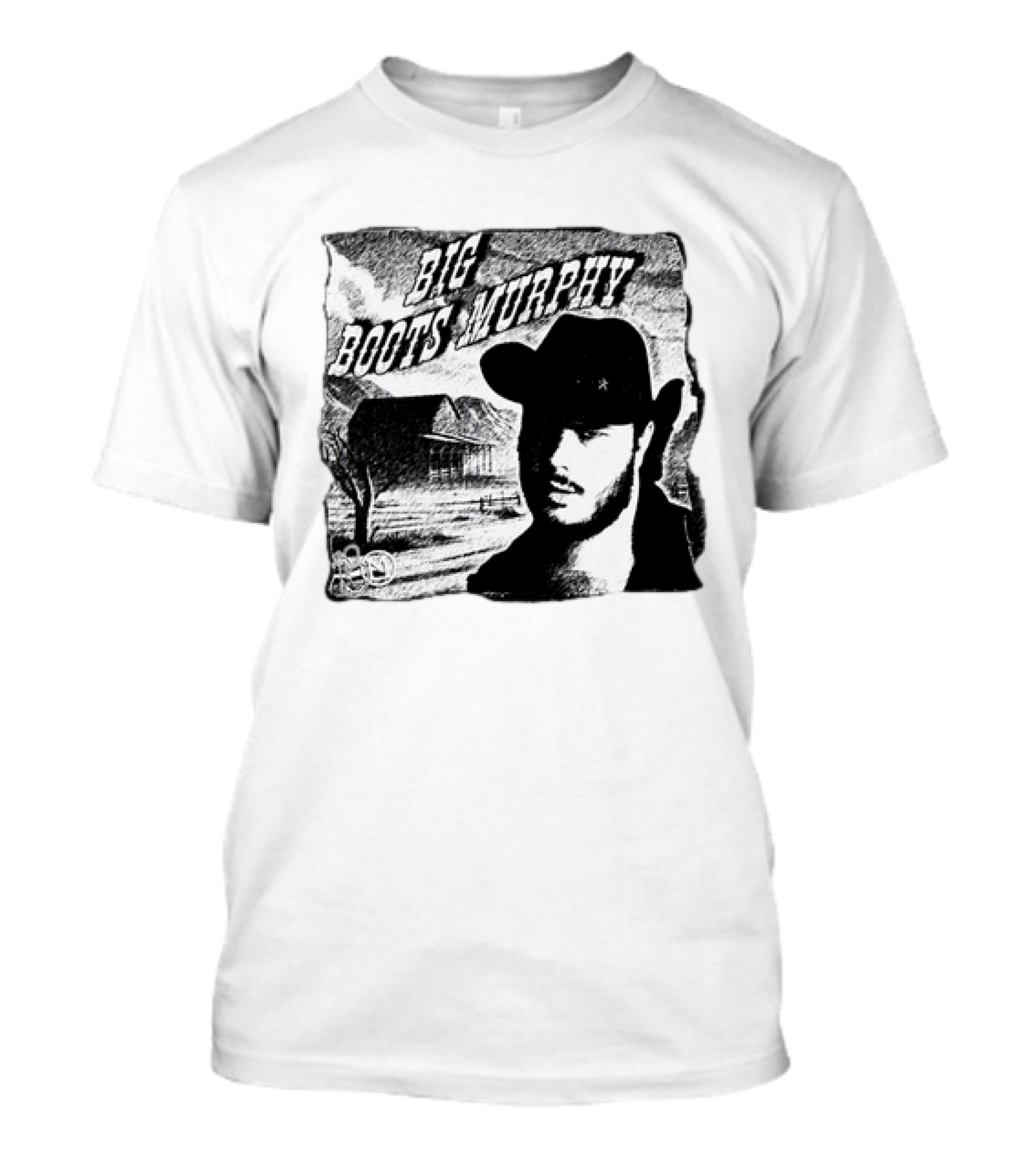 Big Boots Murphy Country Cowboy Barn Scene T-Shirt
