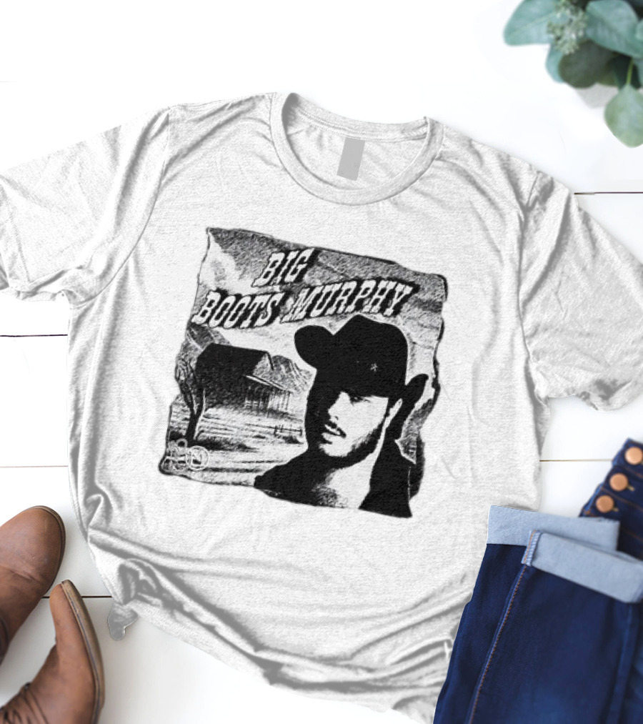 Big Boots Murphy Country Cowboy Barn Scene T-Shirt