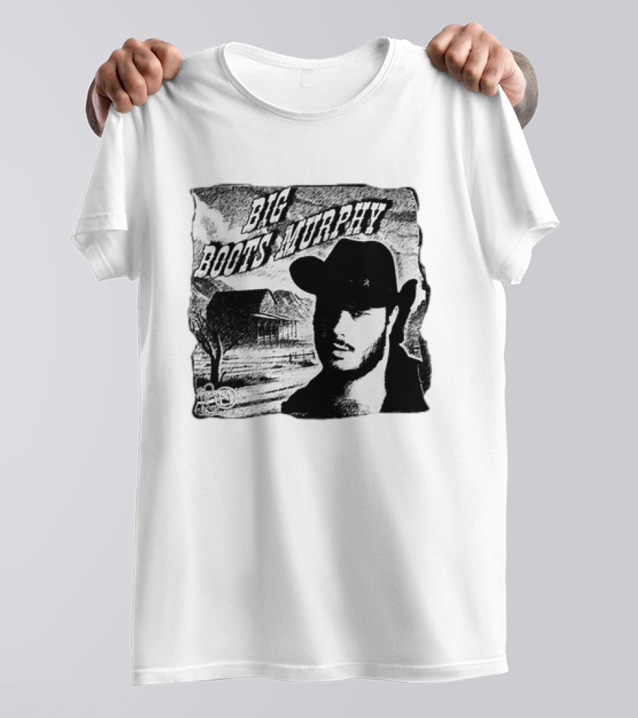 Big Boots Murphy Country Cowboy Barn Scene T-Shirt