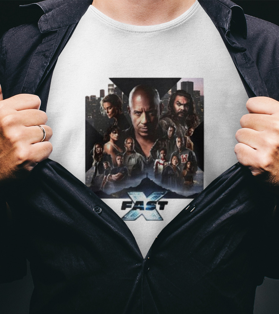 Fast X Cast Ensemble In Urban Cityscape T-Shirt