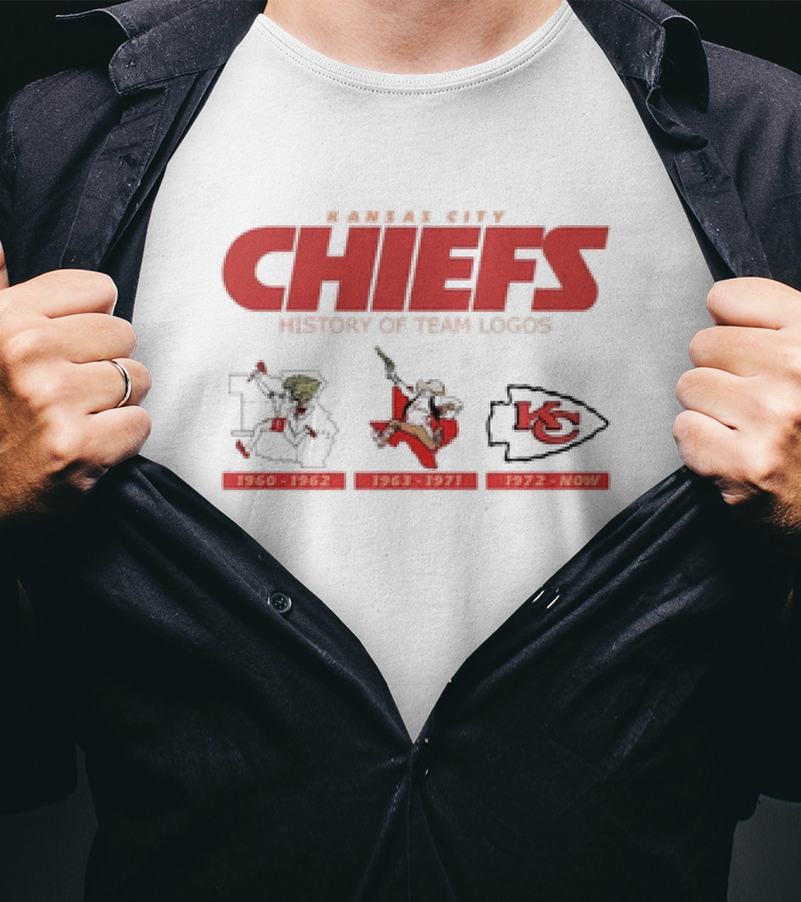 Kansas City Chiefs History 1960-1962 1963-1971 1972-Now Team T-Shirt