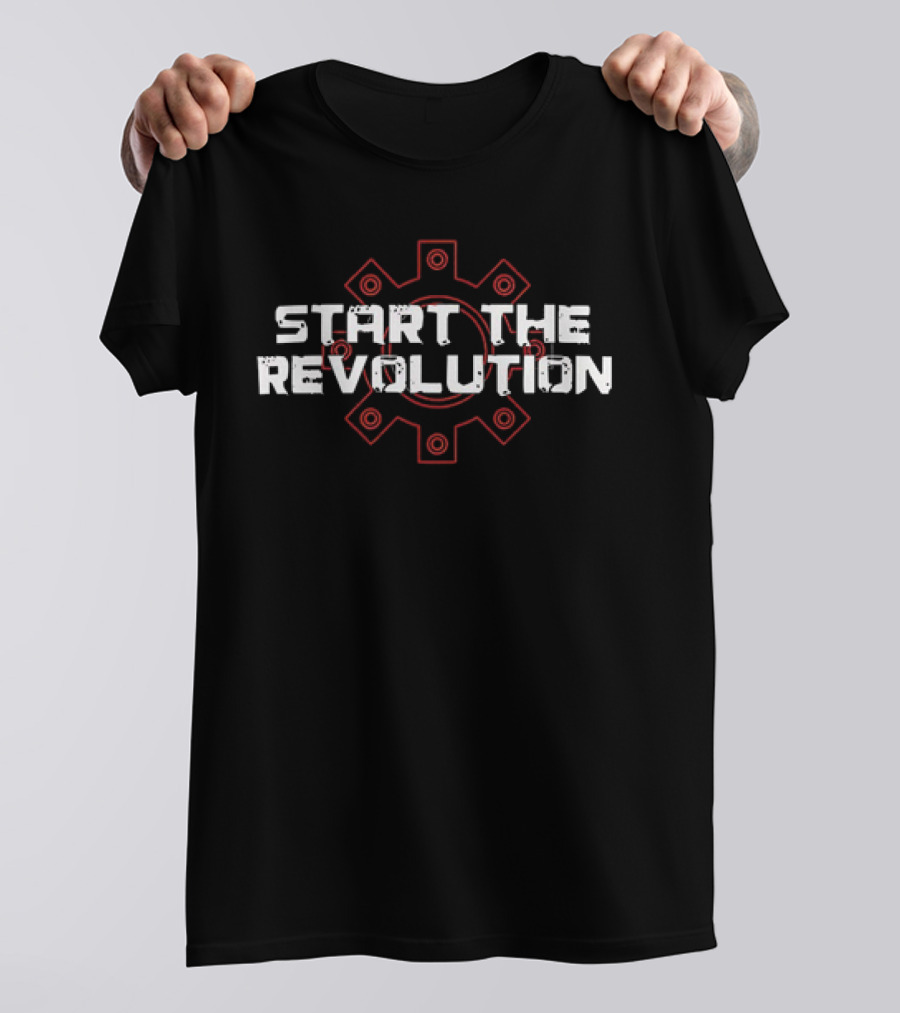 Start The Revolution Gear Wheel T-Shirt