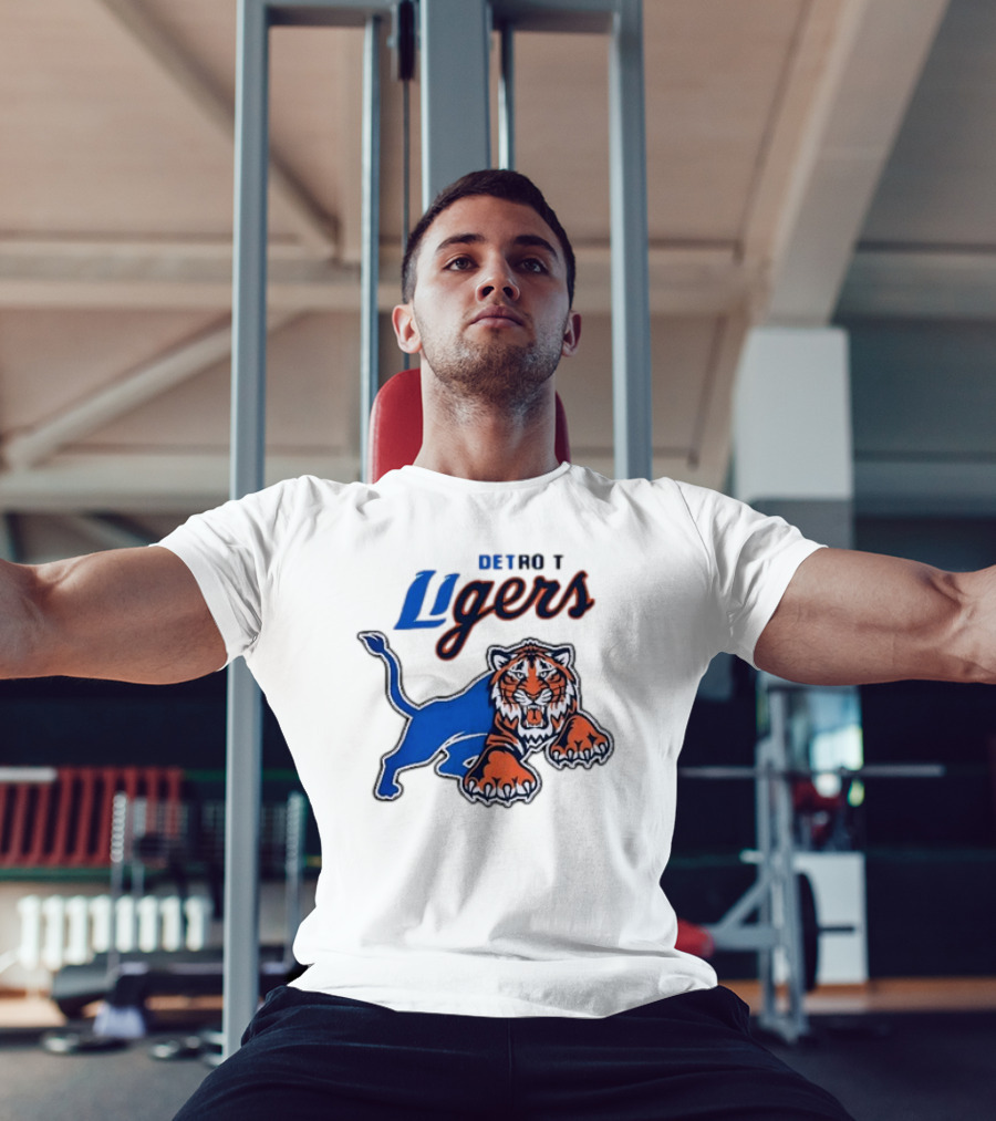 Detroit Ligers Detroit Tigers X Detroit Lions Crossover T-Shirt