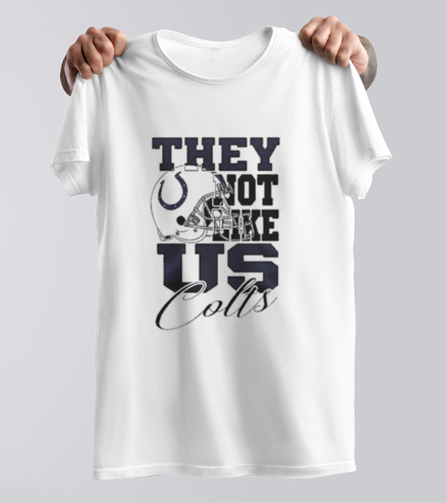 They Not Like Us Indianapolis Colts Helmet T-Shirt