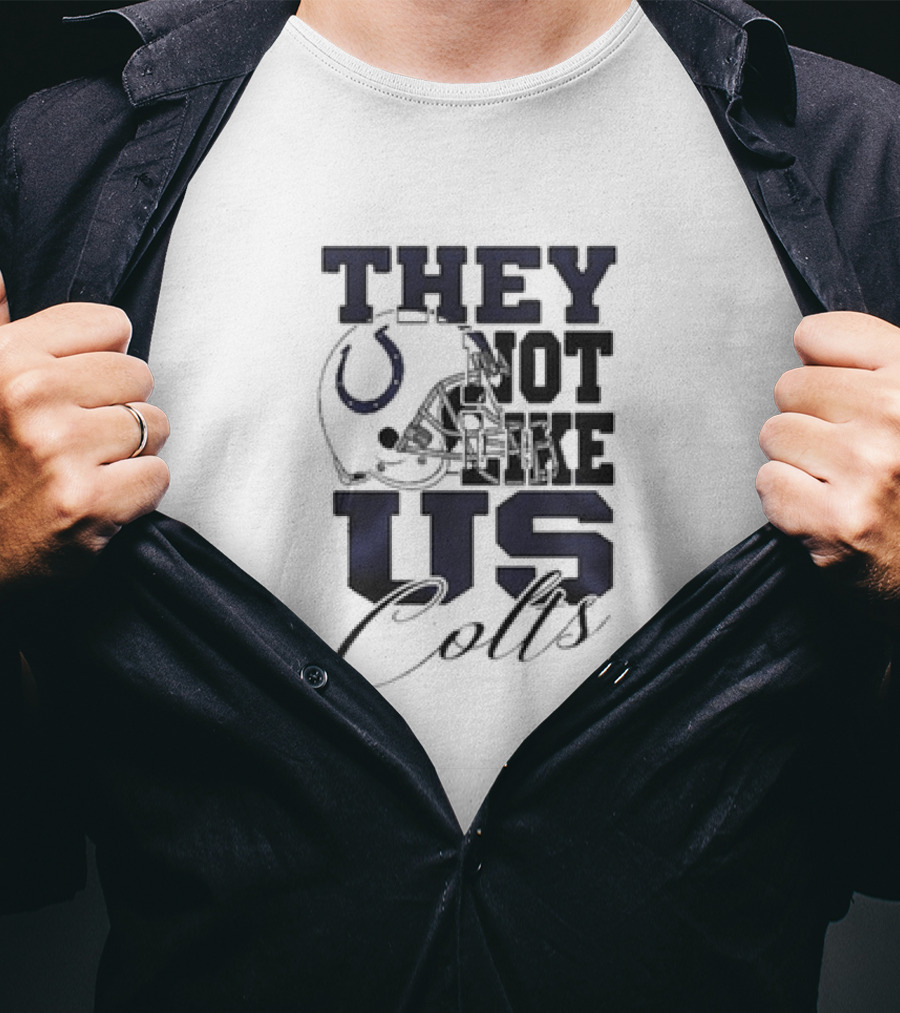 They Not Like Us Indianapolis Colts Helmet T-Shirt