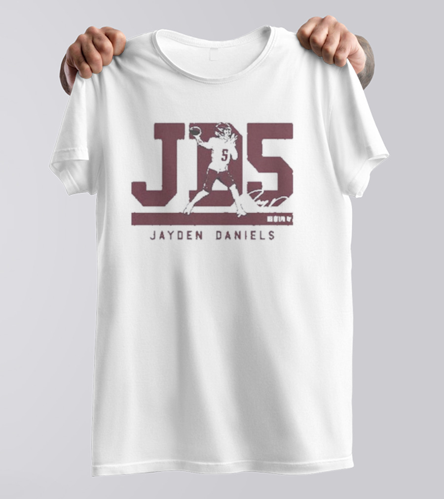 Jayden Daniels JD5 Quarterback Football Player Signature T-Shirt