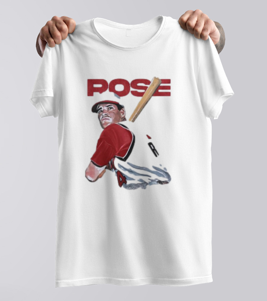 PO$E Pete Rose Baseball Bat Sports T-Shirt