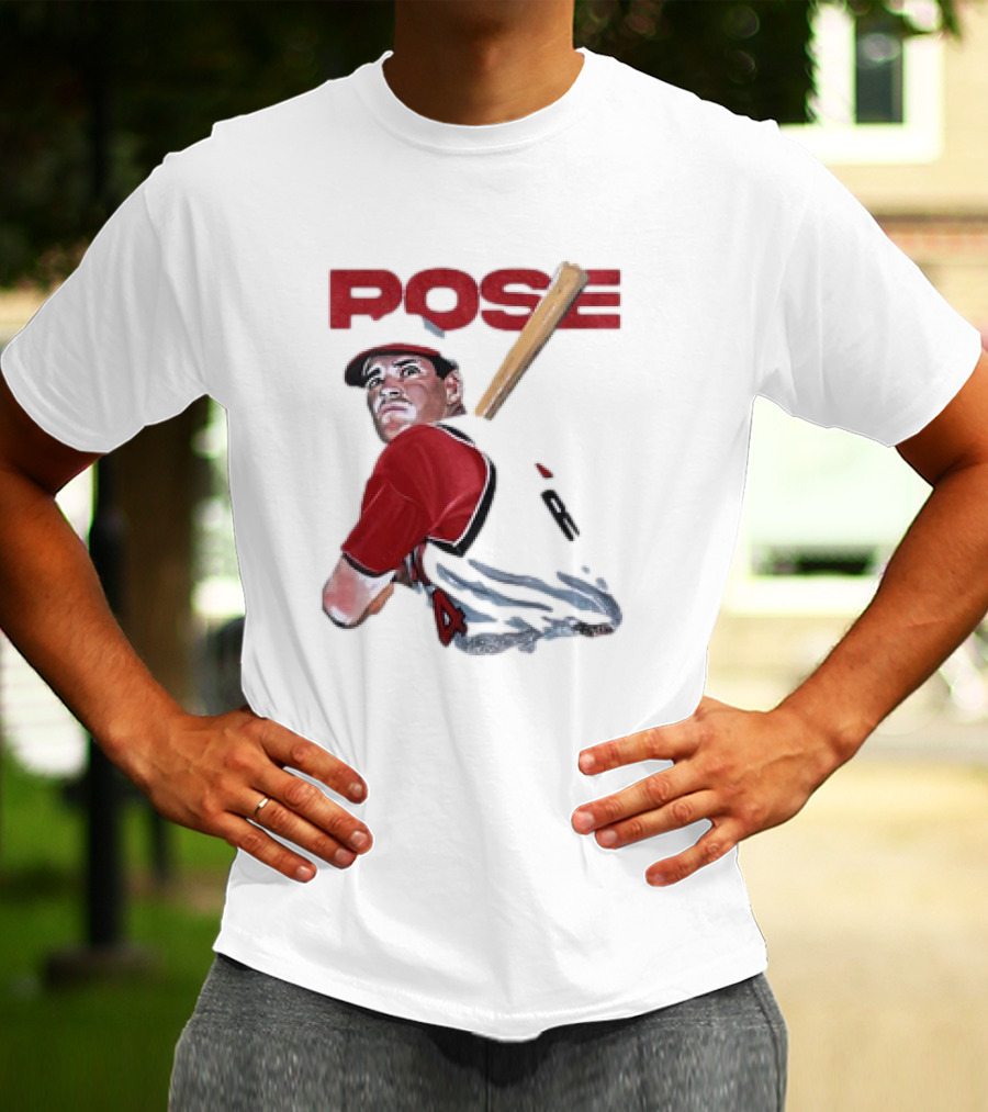 PO$E Pete Rose Baseball Bat Sports T-Shirt