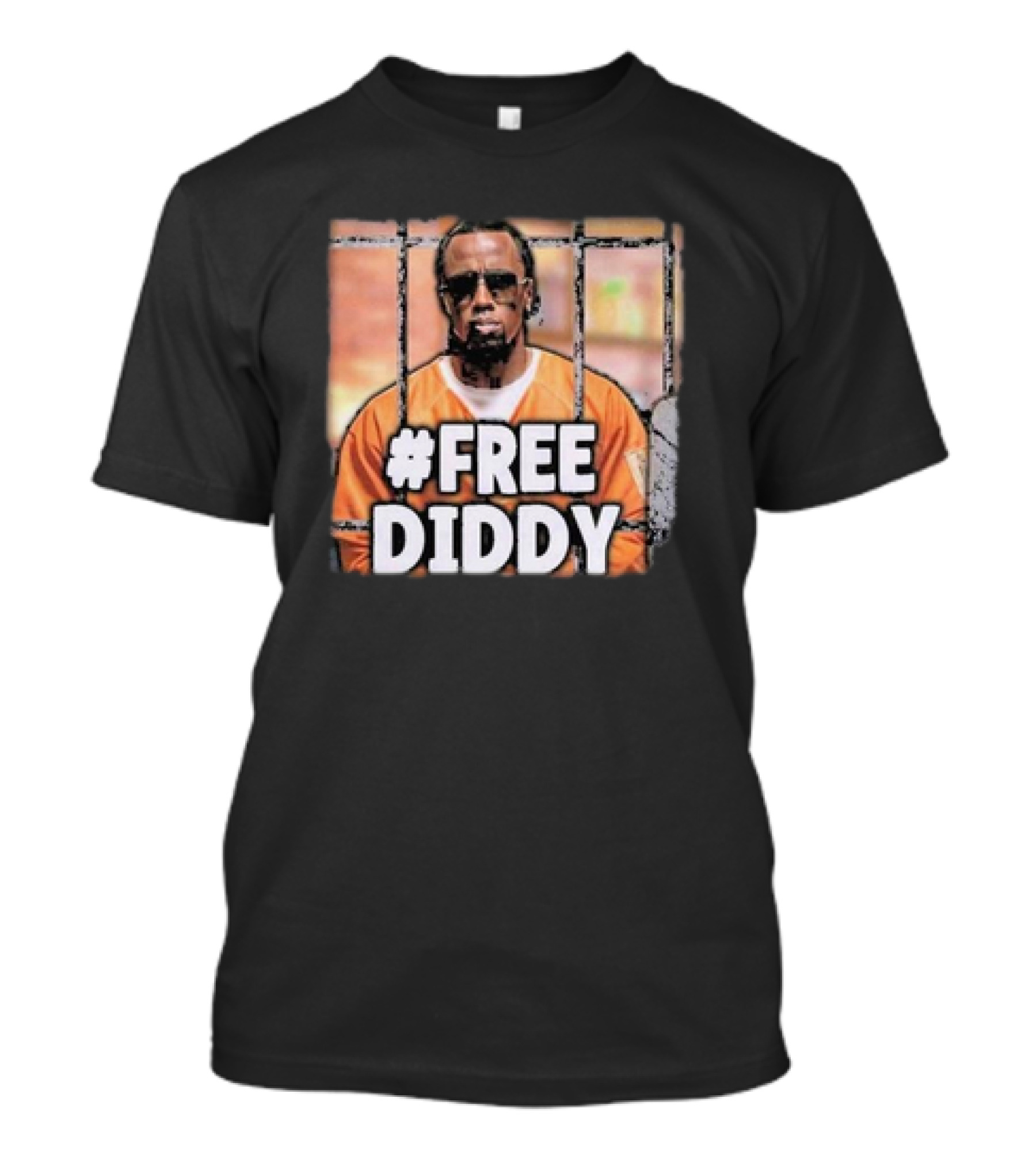 FreeDiddy Free Diddy Orange Prison Bars T-Shirt