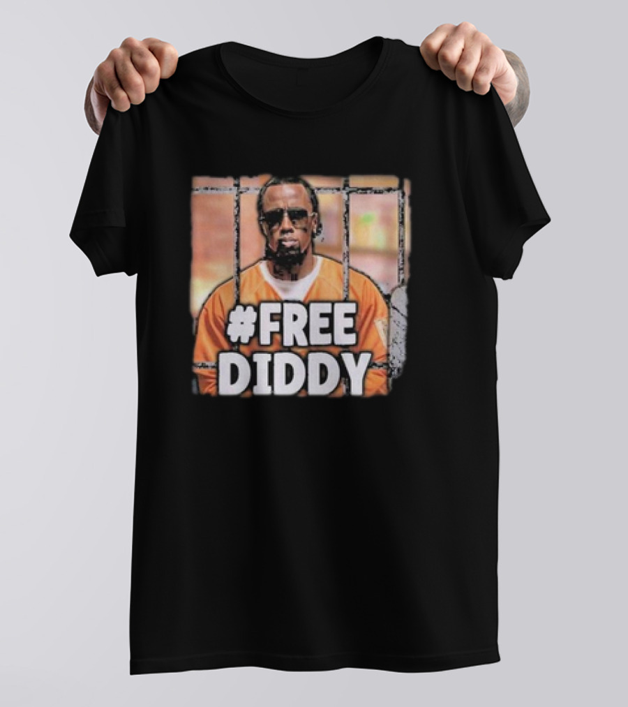 FreeDiddy Free Diddy Orange Prison Bars T-Shirt