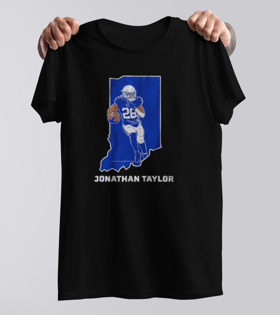 Indianapolis Colts Jonathan Taylor 28 Indiana Star T-Shirt