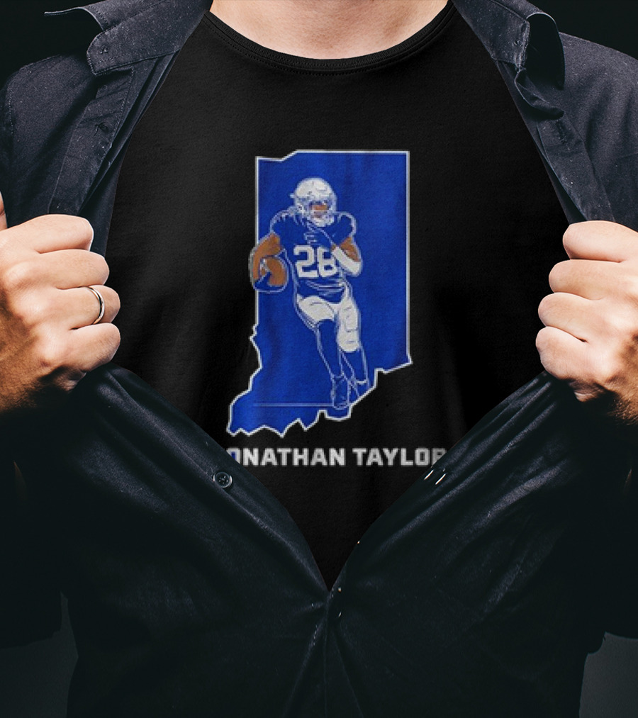 Indianapolis Colts Jonathan Taylor 28 Indiana Star T-Shirt