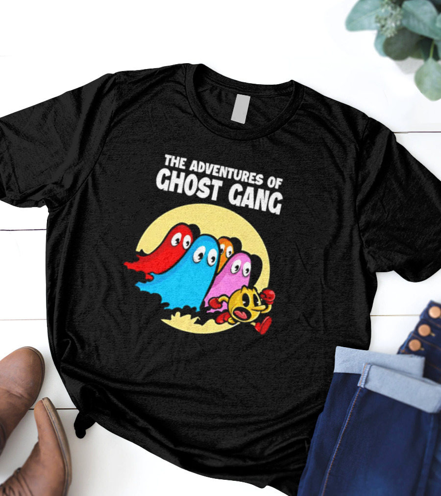 Pac-Man And The Ghosts X The Adventures Of Tintin The Adventures Of Ghost Gang T-Shirt