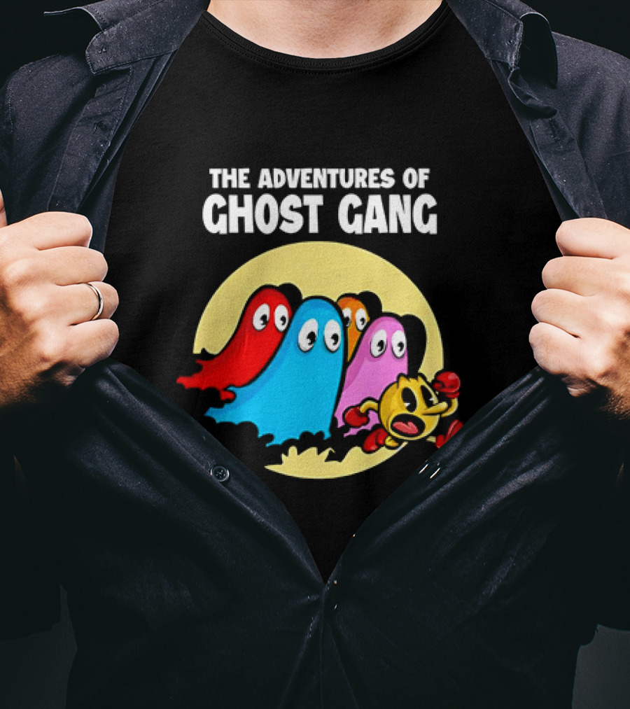 Pac-Man And The Ghosts X The Adventures Of Tintin The Adventures Of Ghost Gang T-Shirt