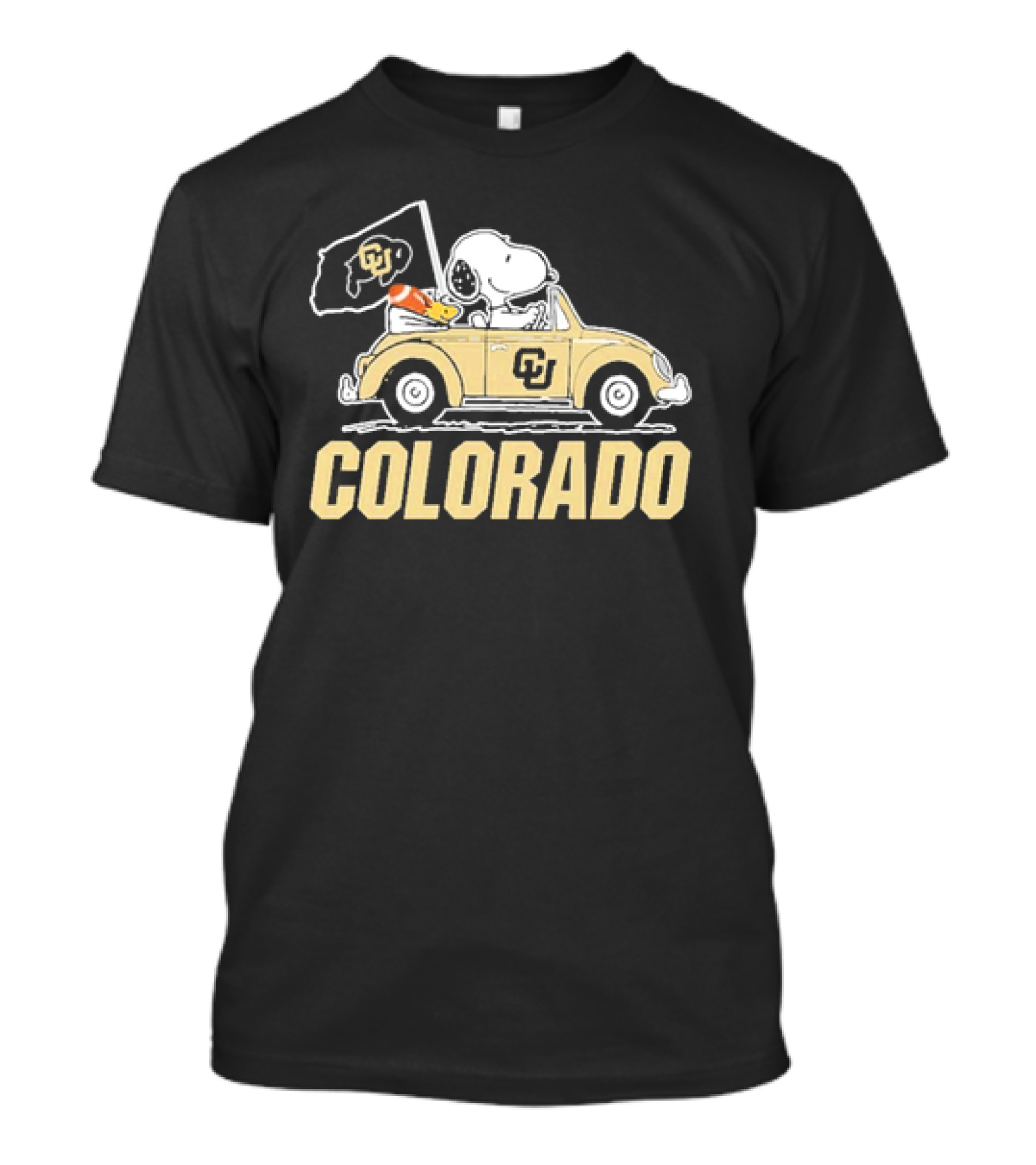 Peanuts Snoopy Woodstock Colorado Buffaloes Car T-Shirt