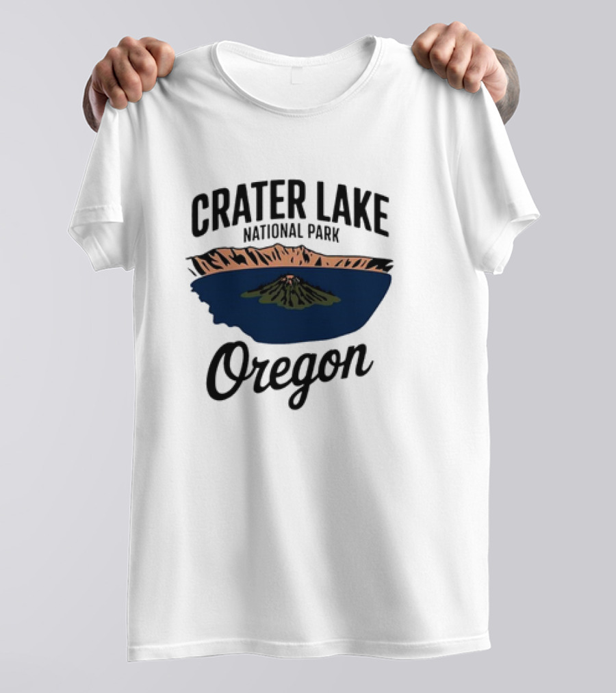 Crater Lake National Park Oregon Scenic Retro Exploration T-Shirt