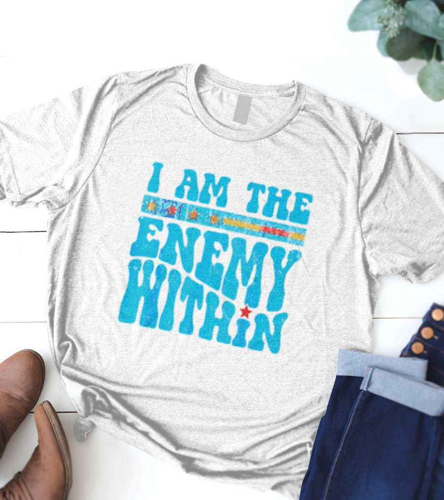 I Am The Enemy Within Retro America T-Shirt