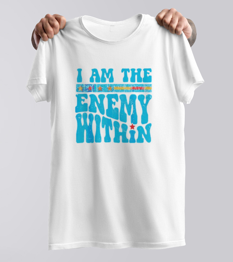 I Am The Enemy Within Retro America T-Shirt