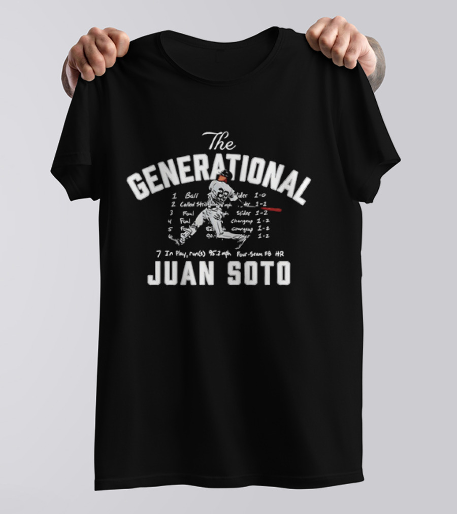 The Generational Juan Soto Baseball Analysis Play-by-Play Yankees T-Shirt