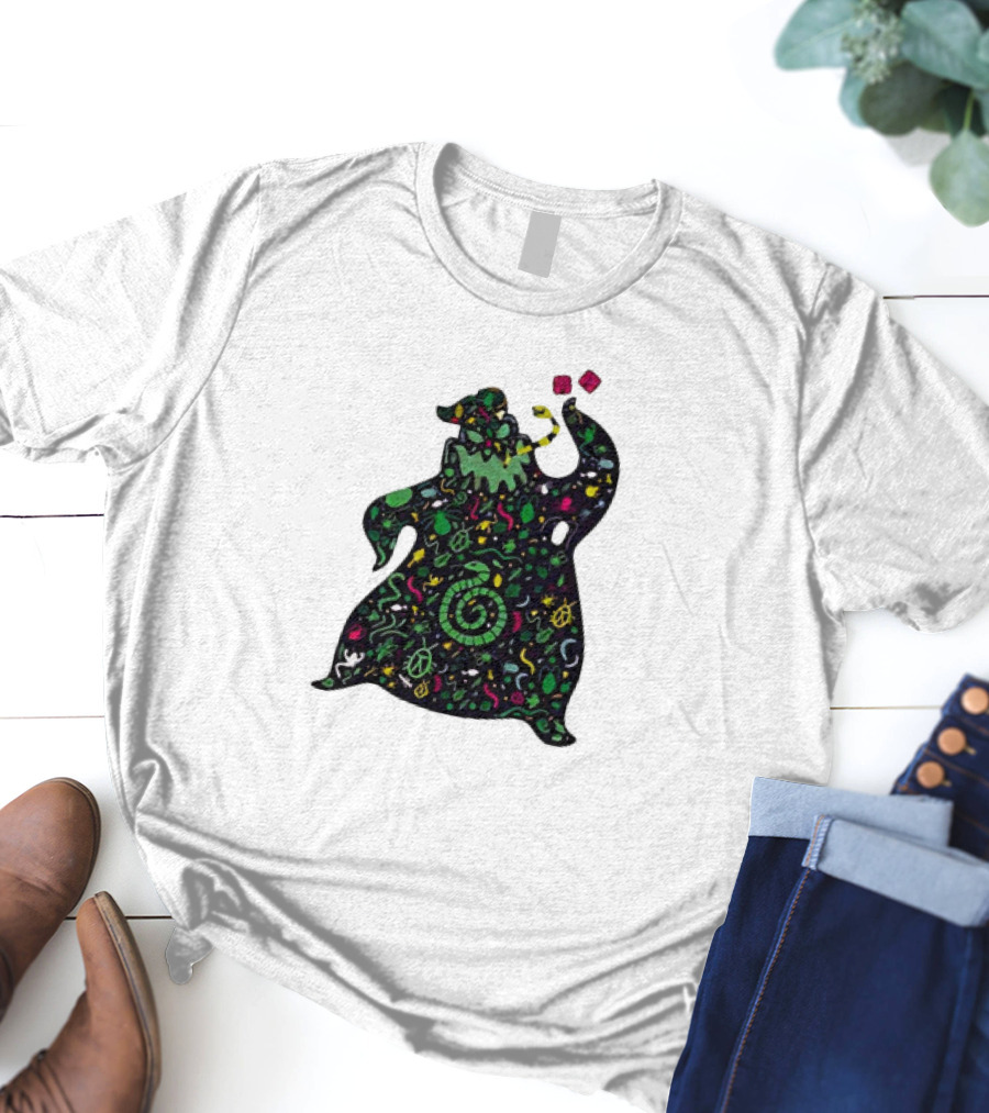 Bugs And Oogie Boogie Colorful Swirl And Leaf T-Shirt