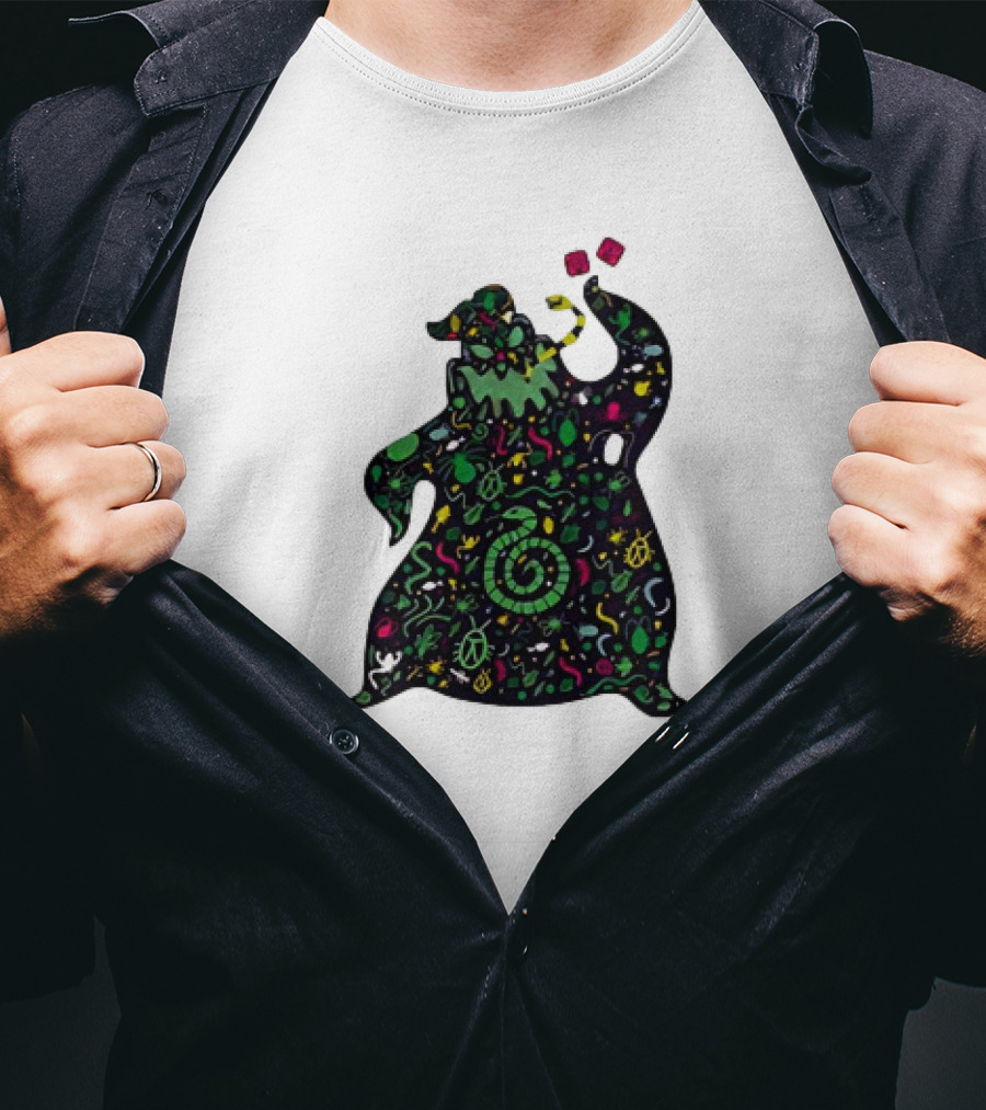 Bugs And Oogie Boogie Colorful Swirl And Leaf T-Shirt