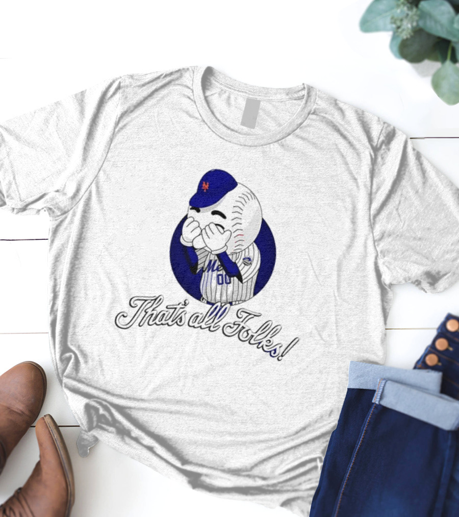 New York Mets Baseball That’s All Folks Logo Character T-Shirt